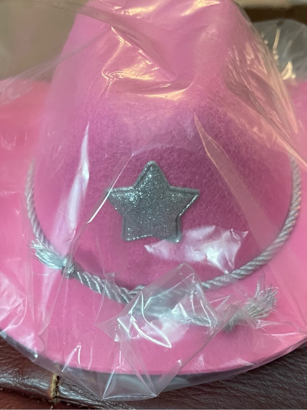 Pink Hat with Silver Star Accent for M/L Pet